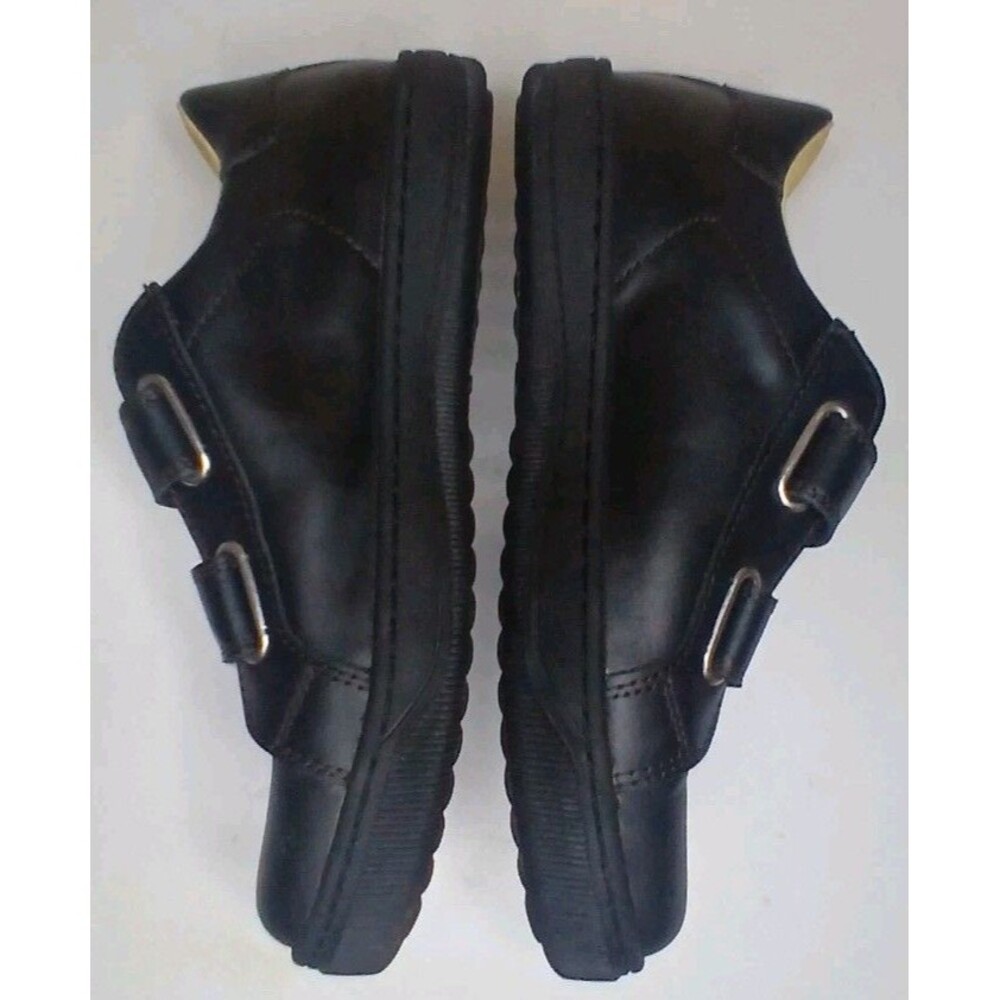 Naturino Boys Sz 2 EU 33 Black Leather School Shoes Hook And Loop - Picture 4 of 11